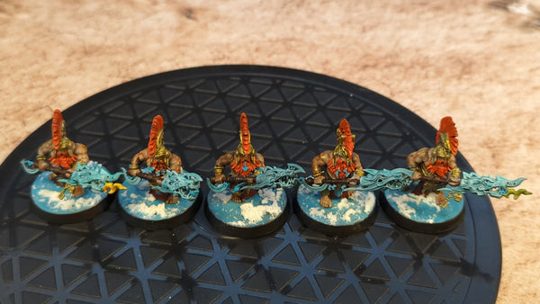 Age of Sigmar Fyreslayers Auric Hearthguard x5 Painted