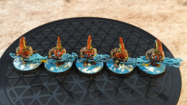 Age of Sigmar Fyreslayers Auric Hearthguard x5 Painted