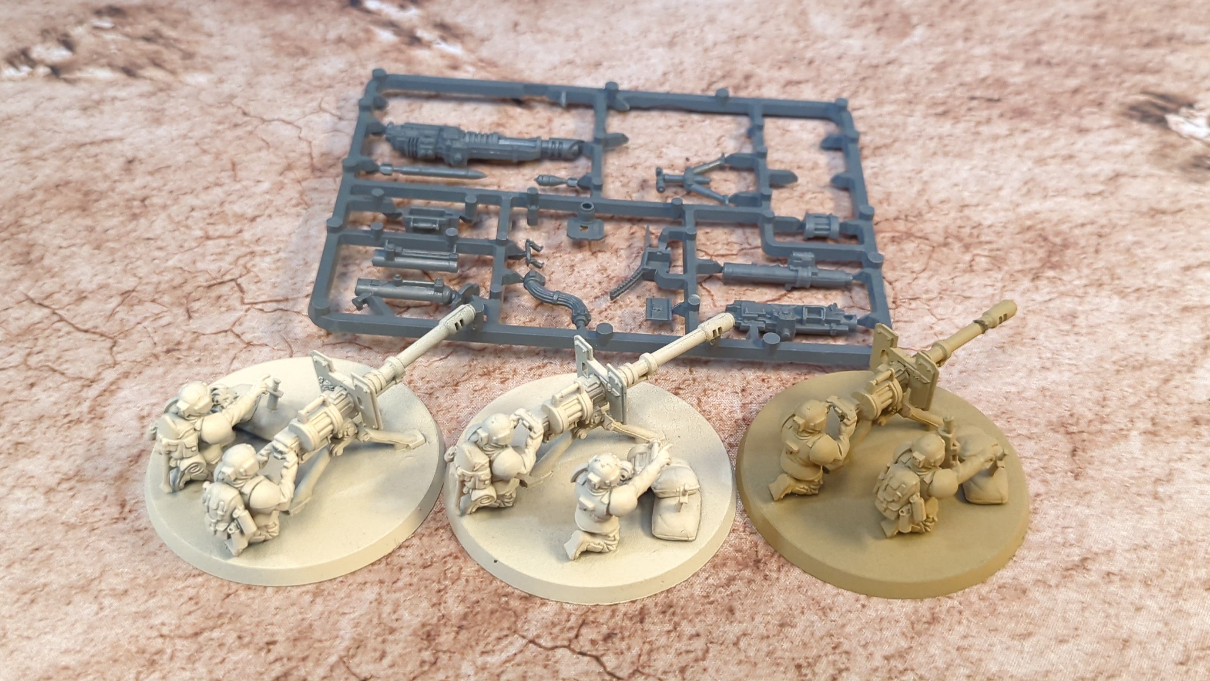 Warhammer 40k Astra Militarum Cadian Heavy Weapons Squad x3 Painted