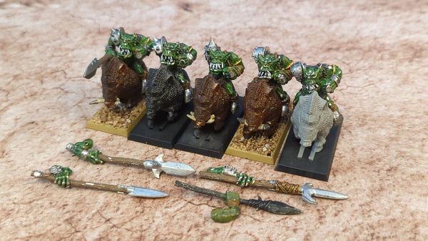 The Old World Warhammer old world  orc boar boyz (oop metal) x5