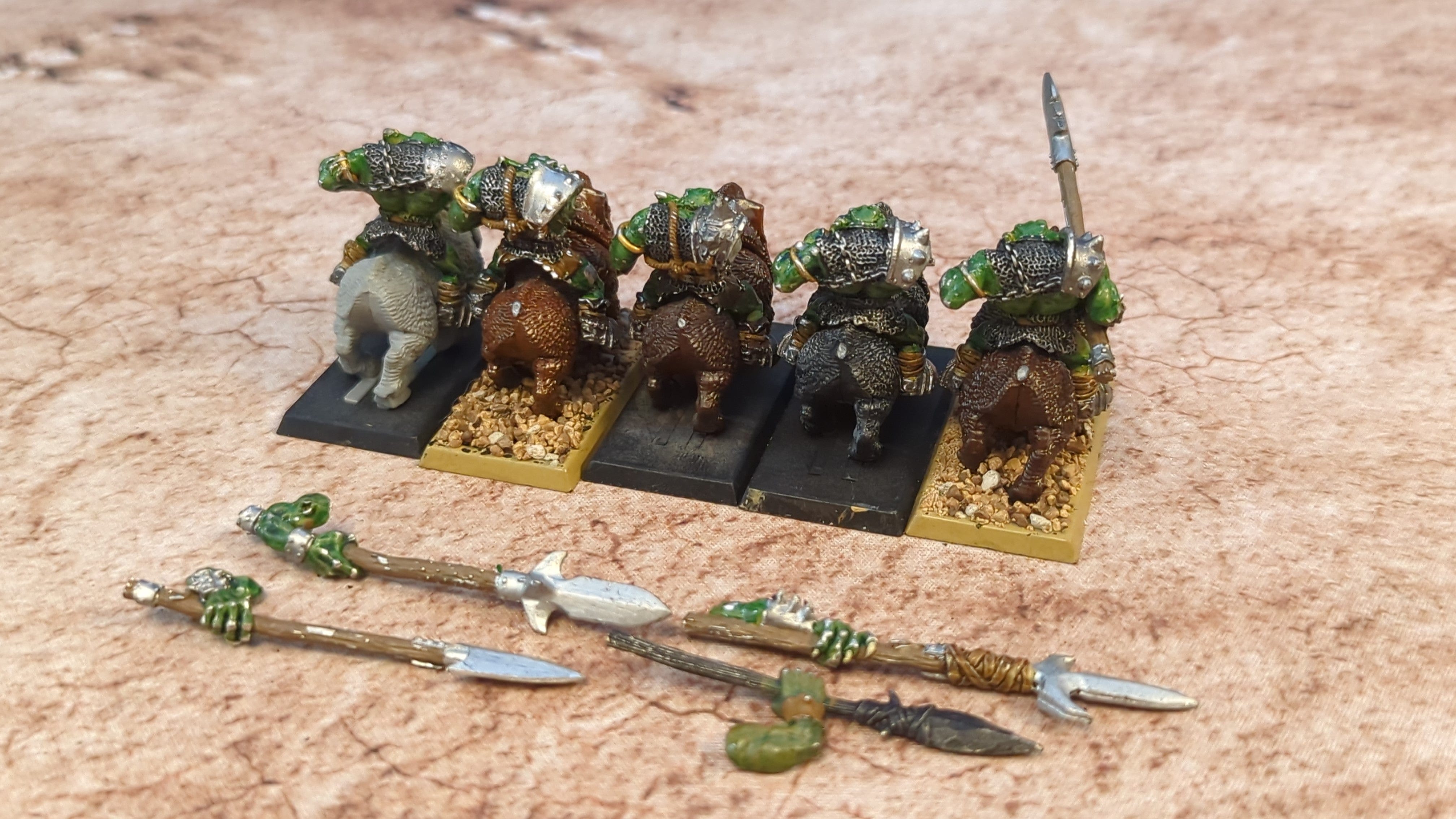 The Old World Warhammer old world  orc boar boyz (oop metal) x5