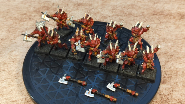 Age of Sigmar Daemons of Khorne Bloodletters (OOP Metal) x11 OOP Painted