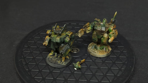 Warhammer 40k T'au Empire XV8 Crisis Battlesuit Team (OOP) x2 OOP Painted