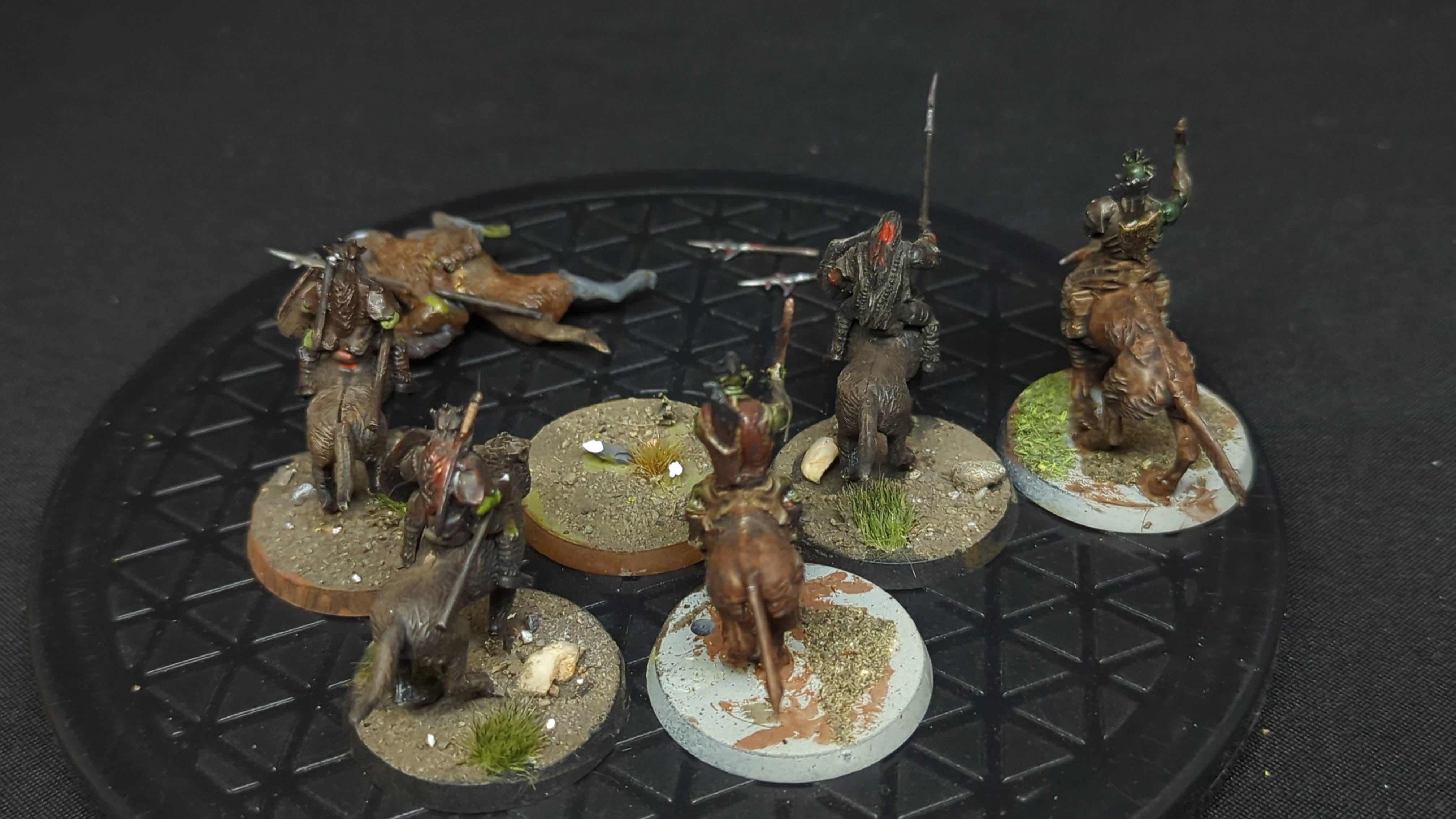 Lord of the Rings Middle-Earth Middle-earth Warg Riders x6 Painted
