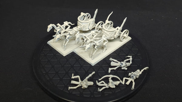 The Old World Tomb Kings of Khemri Skeleton Chariots x2