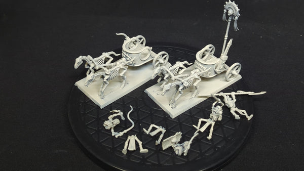 The Old World Tomb Kings of Khemri Skeleton Chariots x2