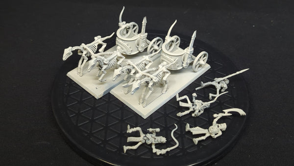 The Old World Tomb Kings of Khemri Skeleton Chariots x2