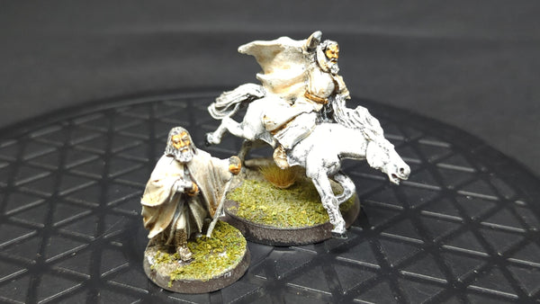 Lord of the Rings Middle-Earth Middle-earth Gandalf the White Foot and Mounted x2 OOP Painted