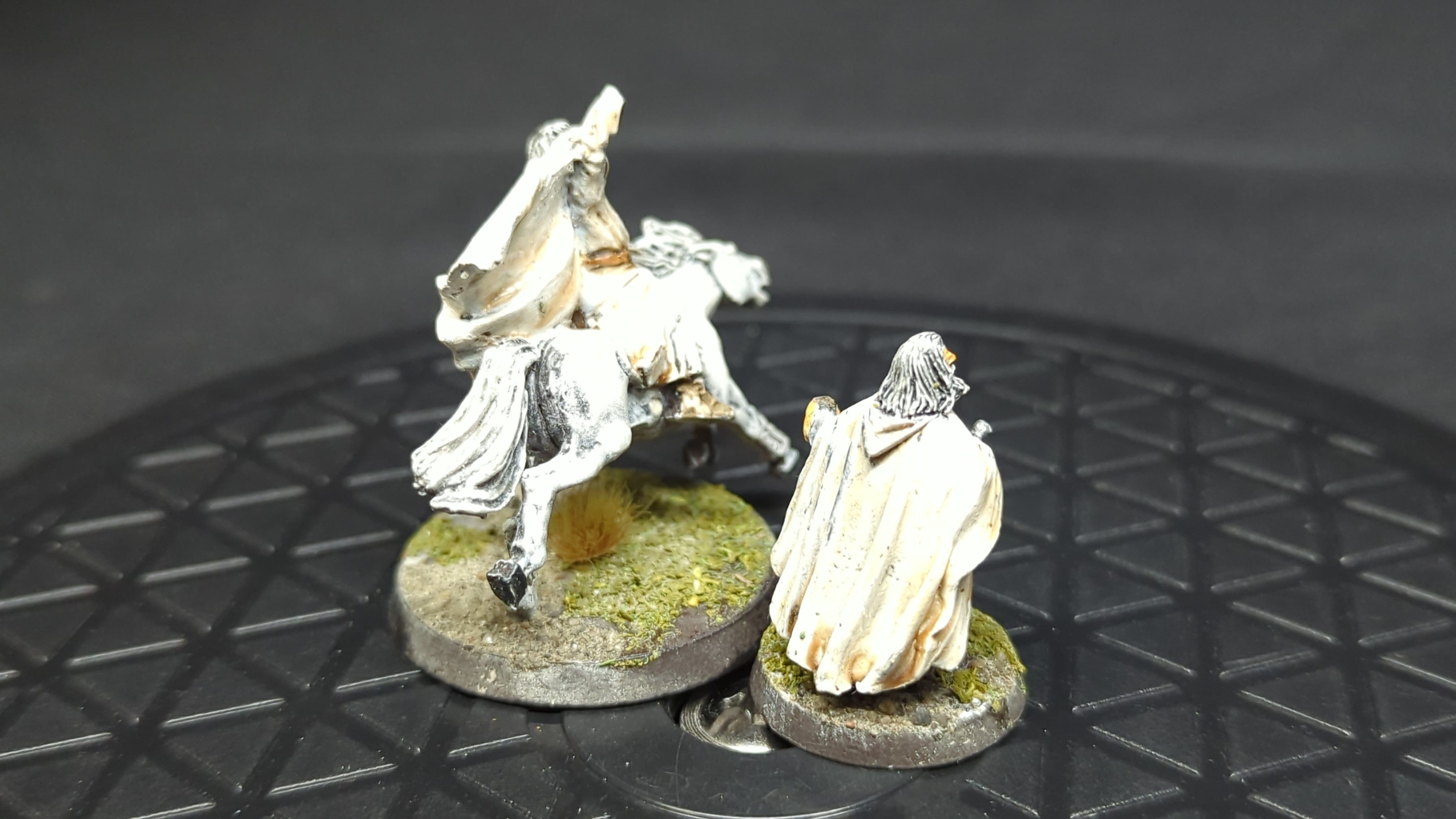 Lord of the Rings Middle-Earth Middle-earth Gandalf the White Foot and Mounted x2 OOP Painted
