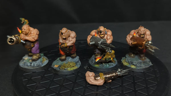 Age of Sigmar Ogor Mawtribes Leadbelchers x4 Painted