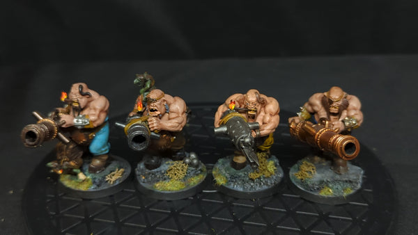 Age of Sigmar Ogor Mawtribes Leadbelchers x4 Painted
