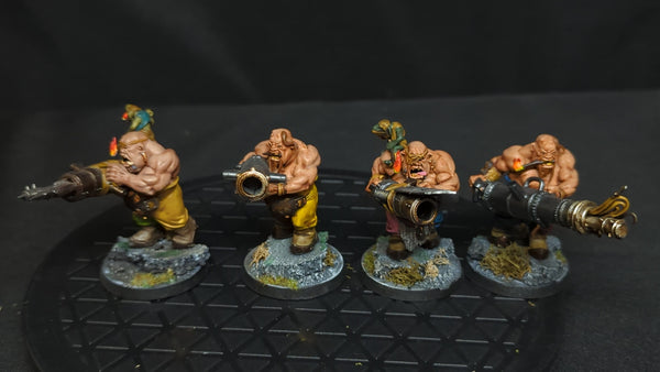 Age of Sigmar Ogor Mawtribes Leadbelchers x4 Painted