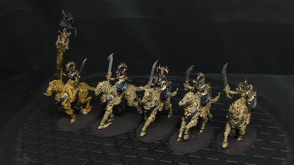 Age of Sigmar Ossiarch Bonereapers Kavalos Deathriders x5 Painted