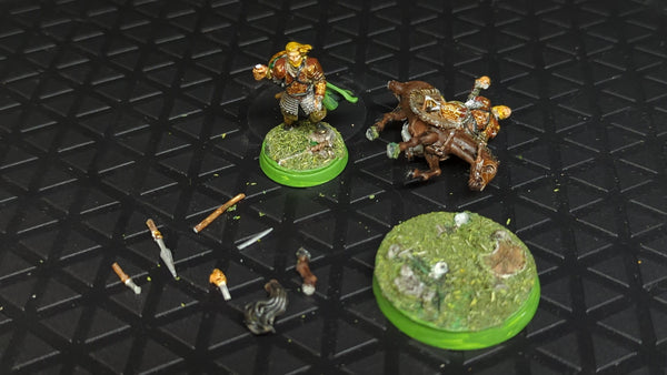 Lord of the Rings Middle-Earth Elfhelm, Captain of Rohan, Foot & Mounted x2 Painted