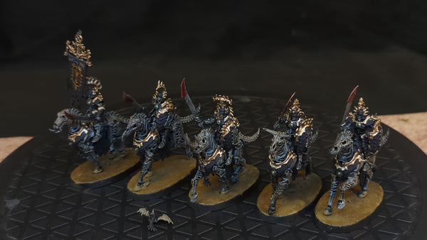 Age of Sigmar Ossiarch Bonereapers Kavalos Deathriders x5 Painted