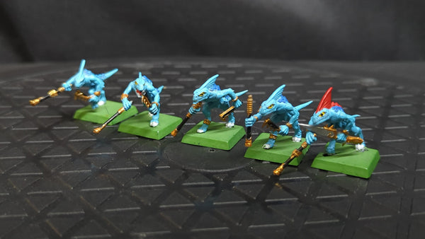 Age of Sigmar Seraphon Chameleon Skinks x5 OOP Painted
