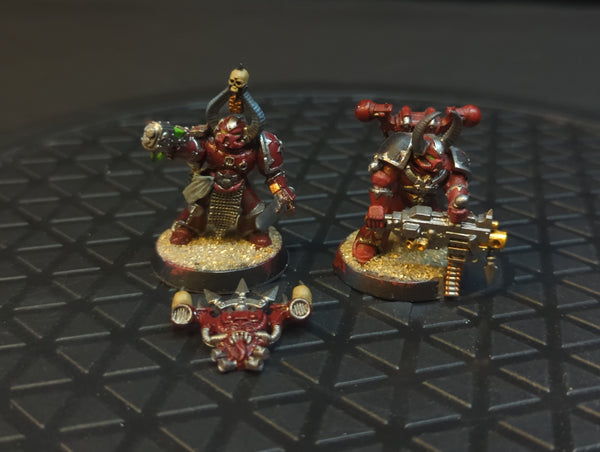 Warhammer 40k Chaos Space Marines Legionaries x2 Painted