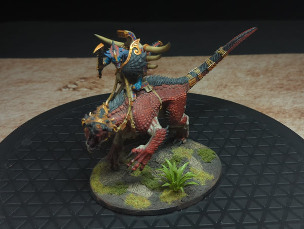 Age of Sigmar Seraphon Saurus Scar-Veteran on Carnosaur x2 Painted