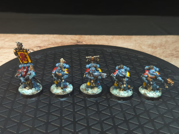 Warhammer 40k Space Marines Tactical Squad x5 Painted