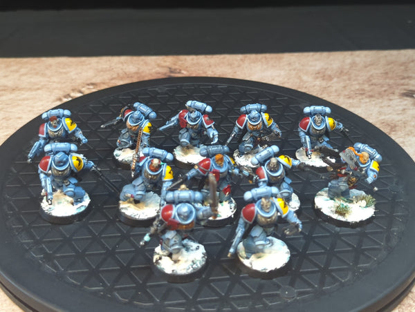 Warhammer 40k Space Marines Assault Intercessors x12 Painted