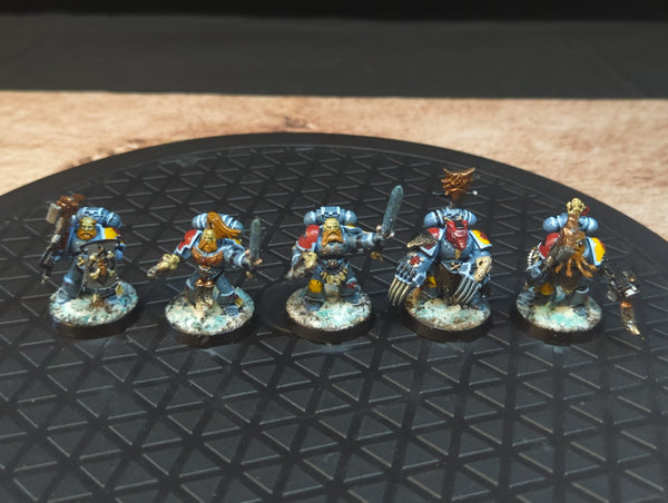 Warhammer 40k Space Marine Assault Squad x5 Painted