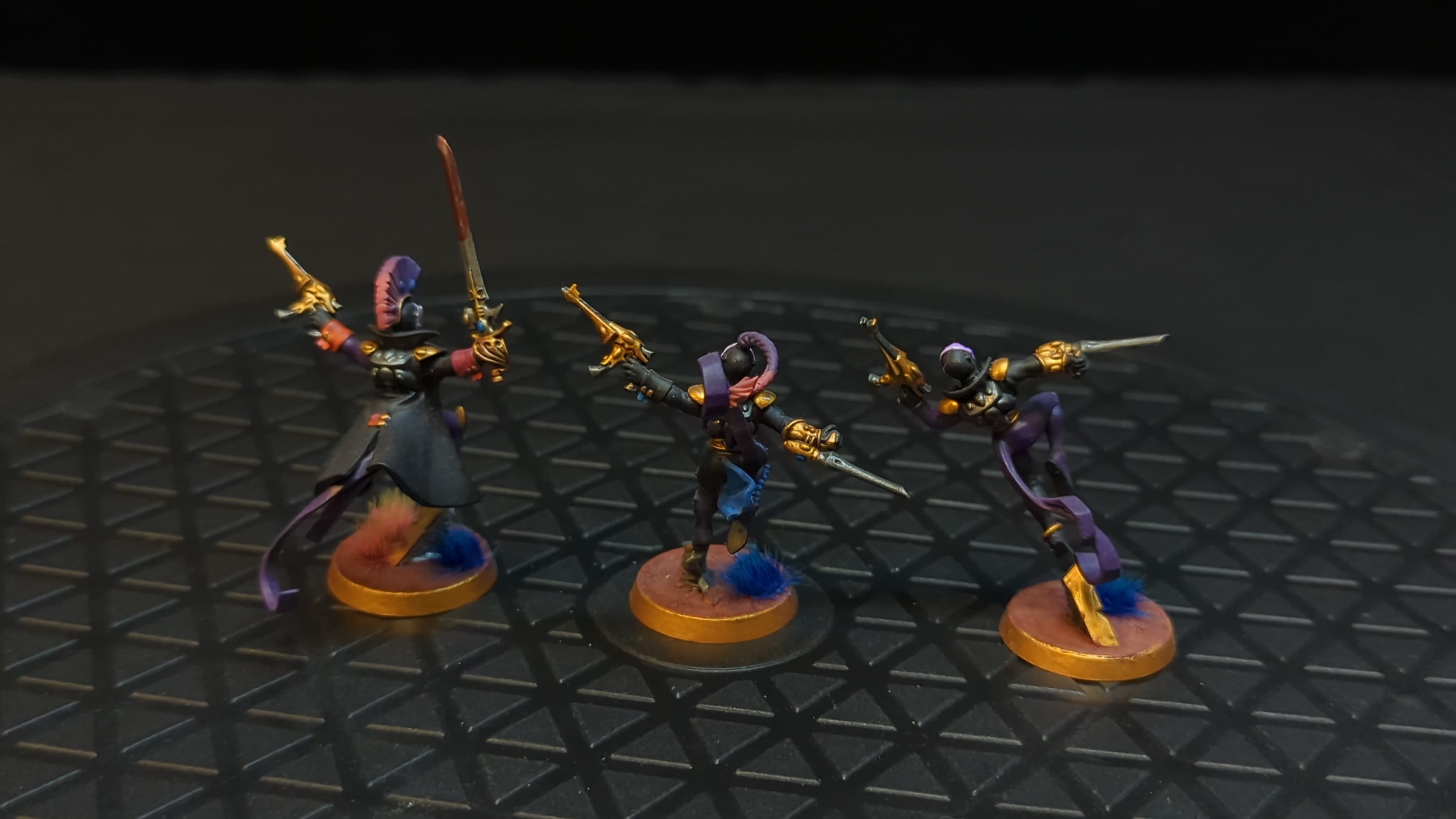 Warhammer 40k Aeldari Harlequin Troupe x3 Painted