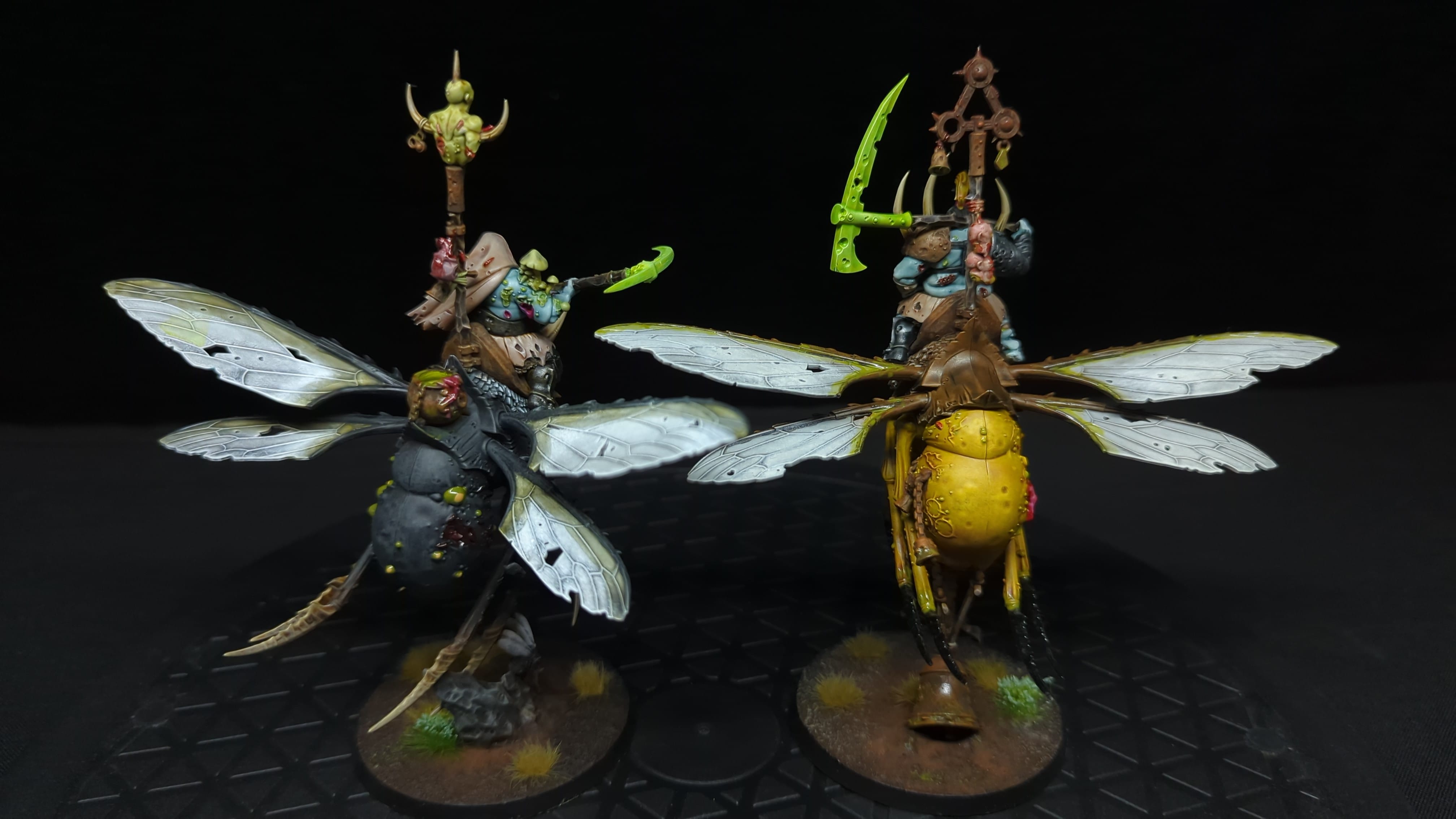 Age of Sigmar Maggotkin of Nurgle Pusgoyle Blightlords x2 Painted
