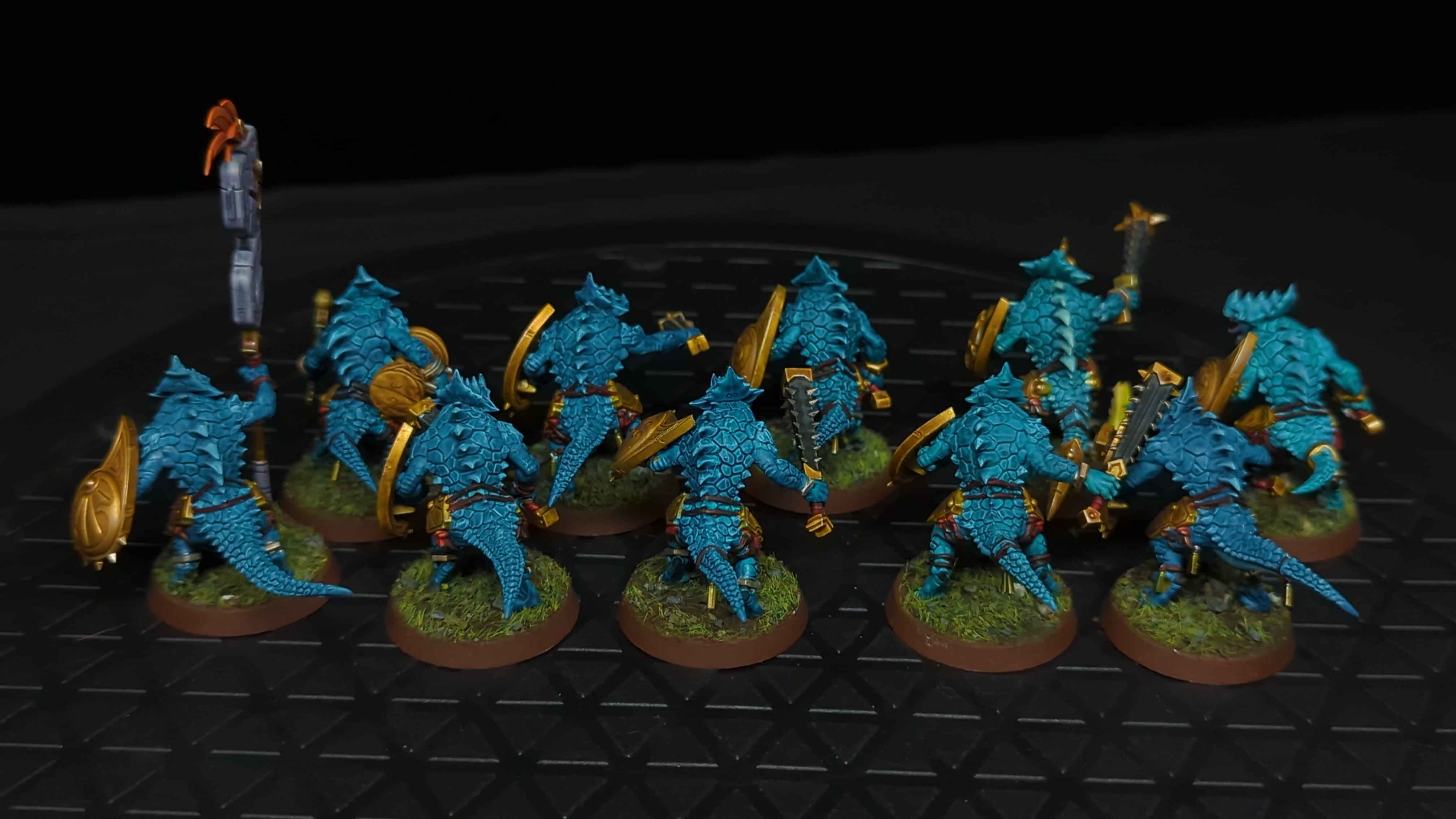 Age of Sigmar Seraphon Saurus Warriors x10 Painted