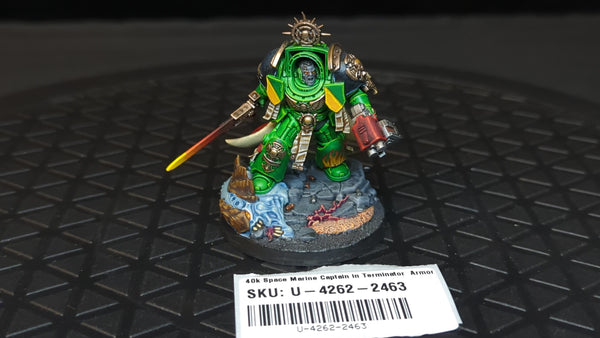 Warhammer 40k Space Marine Captain in Terminator  Armor x1 Painted