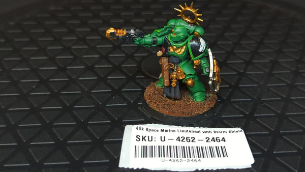 Warhammer 40k Space Marine Lieutenant with Storm Shield x1 Painted