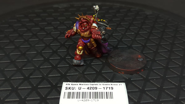 Warhammer 40k Space Marines Captain in Gravis Armor x1