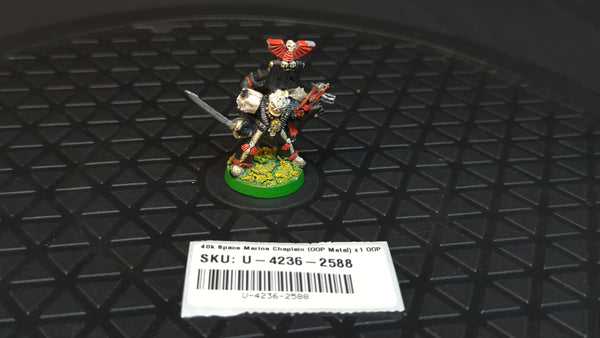 Warhammer 40k Space Marine Chaplain (OOP Metal) x1 OOP Painted