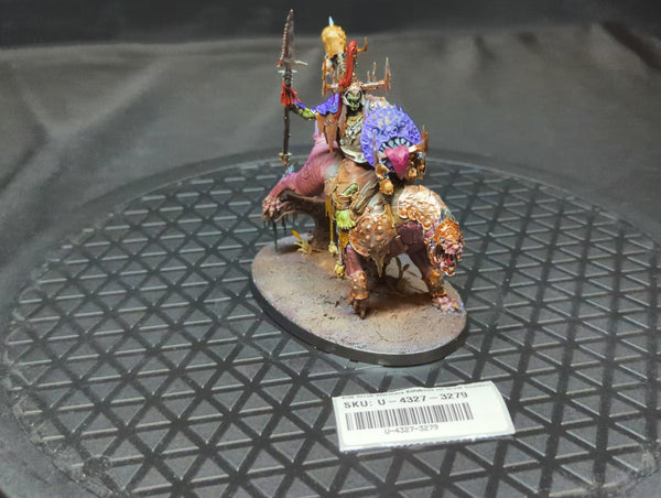 Age of Sigmar Orruk Warclans Killaboss on Great Gnashtoof x1 OOP Painted