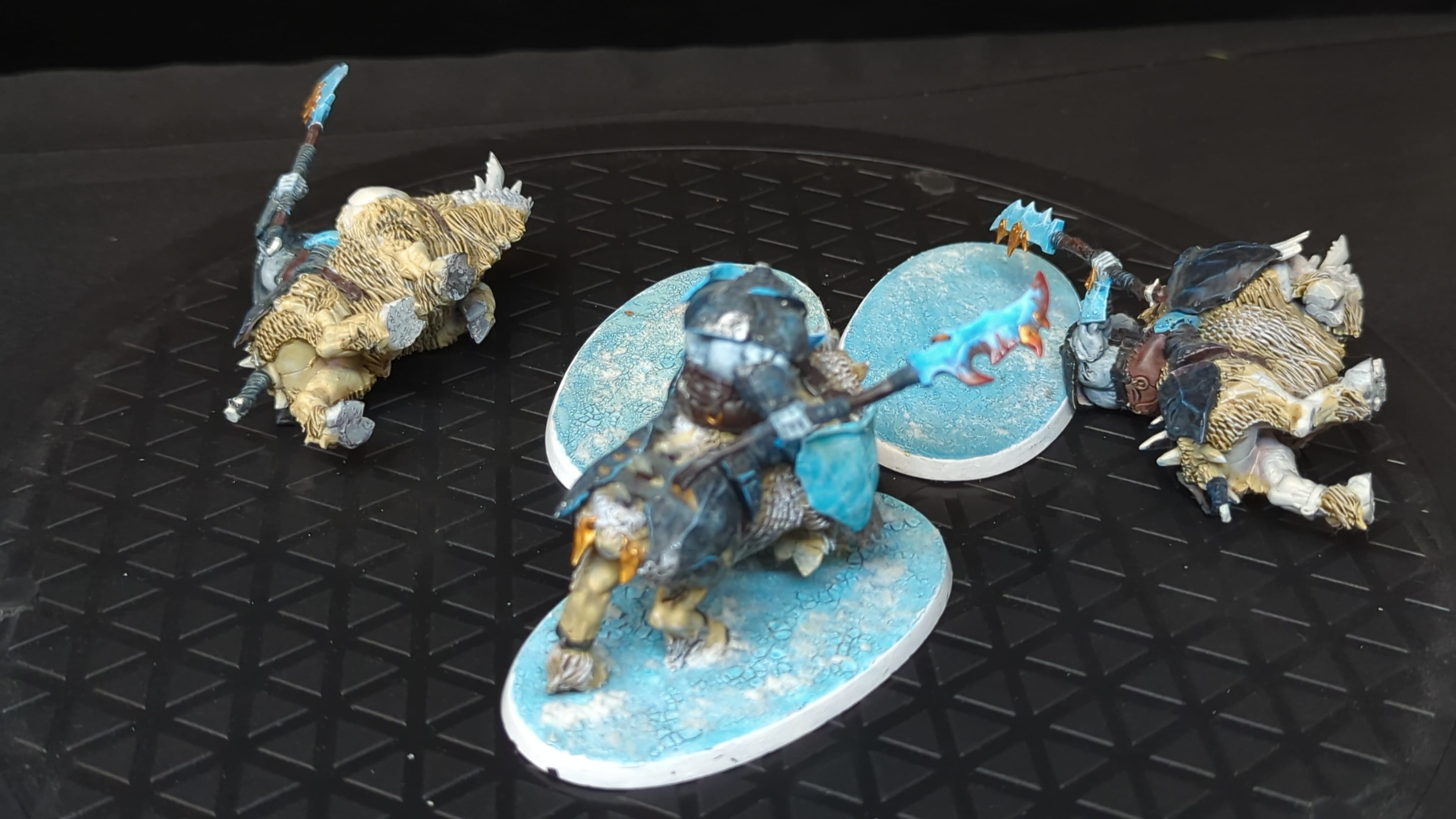 Age of Sigmar Orruk Warclans Gore-Gruntas x3 Painted