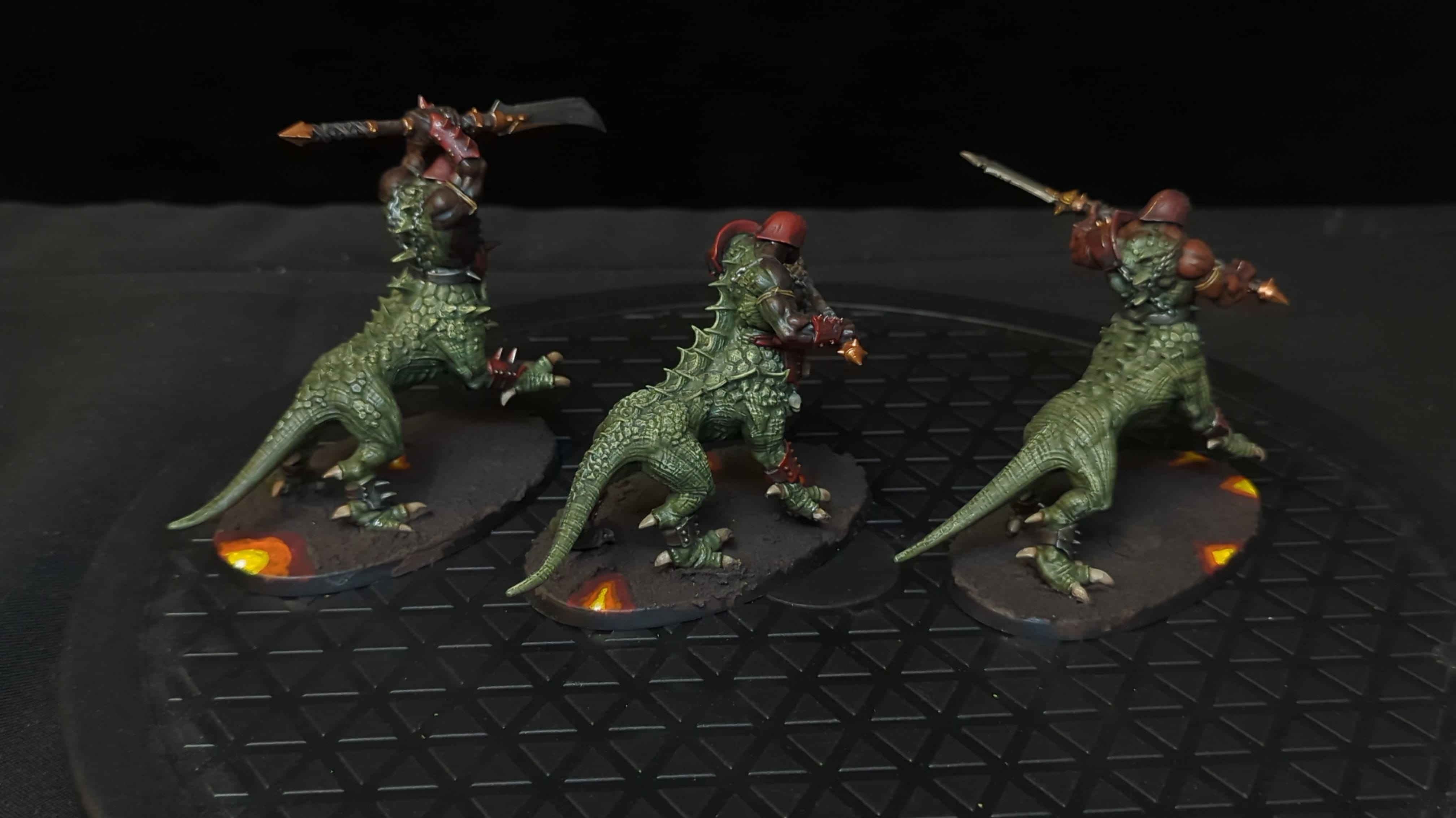 The Old World Warriors of Chaos Dragon Ogres x3 Painted