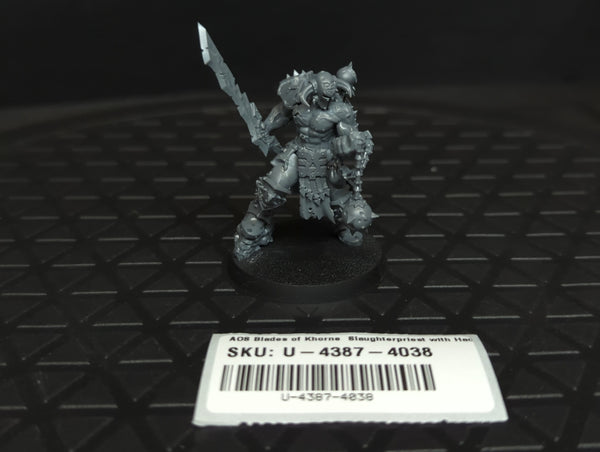Age of Sigmar Blades of Khorne  Slaughterpriest with Hackblade and Wrath-hammer x1