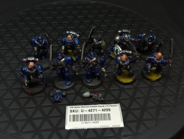 Warhammer 40k Space Marines Assault Squad x10 Painted