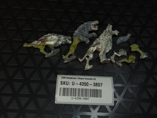 The Old World Beastmen Chaos Hounds x3