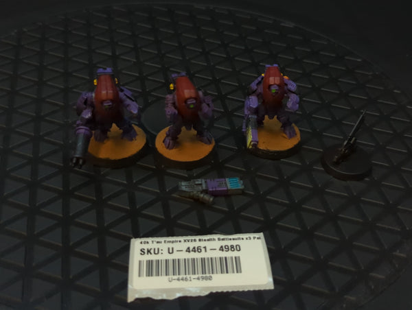 Warhammer 40k T'au Empire XV26 Stealth Battlesuits x3 Painted