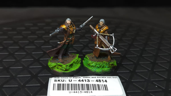 Age of Sigmar Cities of Signar  Galen and Doralia ven Denst x2 Painted