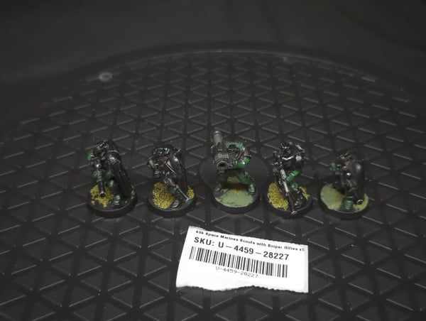 Warhammer 40k Space Marines Scouts with Sniper Rifles x5
