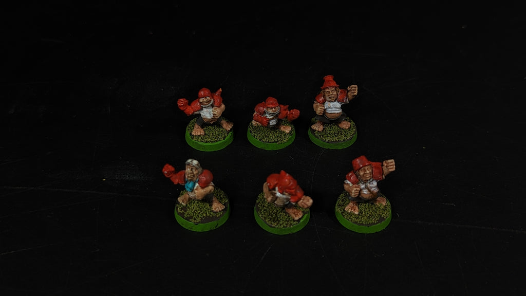 Blood Bowl Halflings Players x6 metal painted