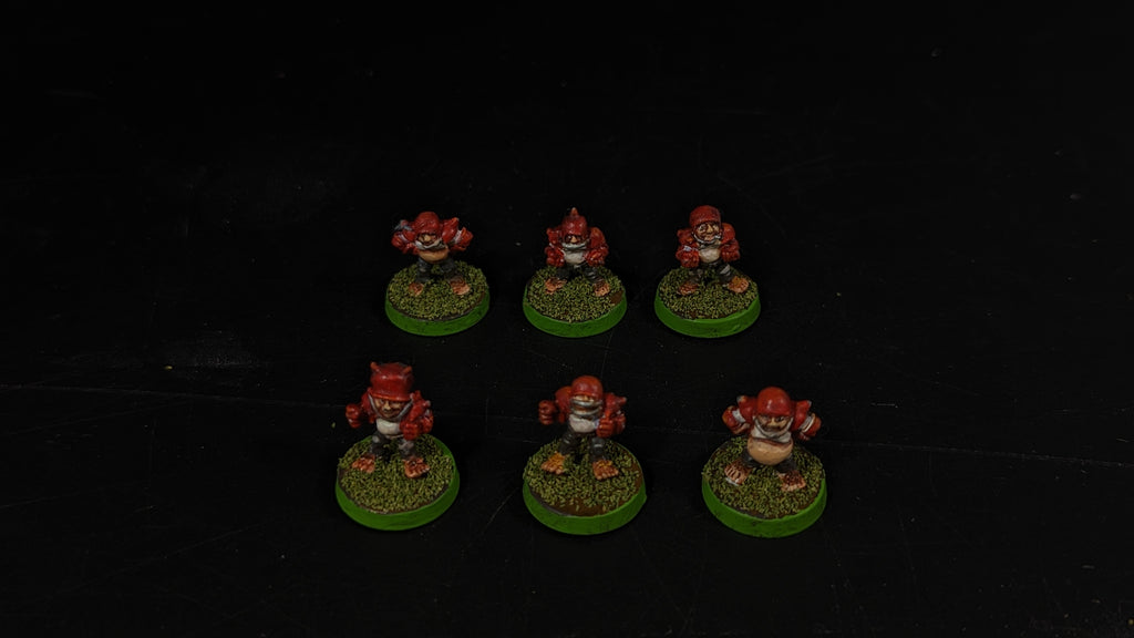 Blood Bowl Halflings Players x6 metal painted