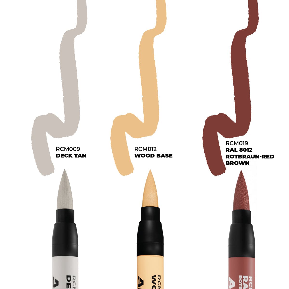 AK Interactive Real Colors Markers Set x3 - Ships & Decks