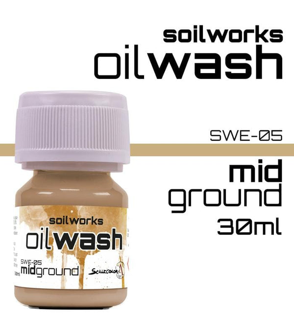 Scale 75 Soilworks Oil Washes 30ml - Mid Ground
