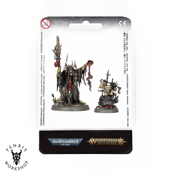 Orruk Warclans Swampcalla Shaman with Pot Grot