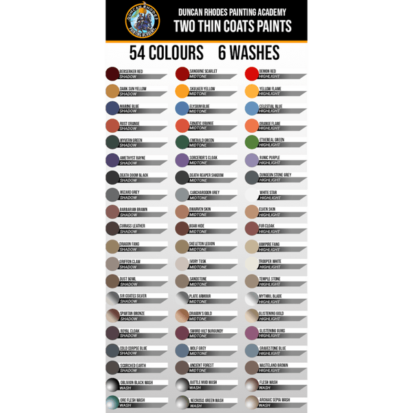 Two Thin Coats by Duncan Rhodes - Full Wave 1 set (60 colors)
