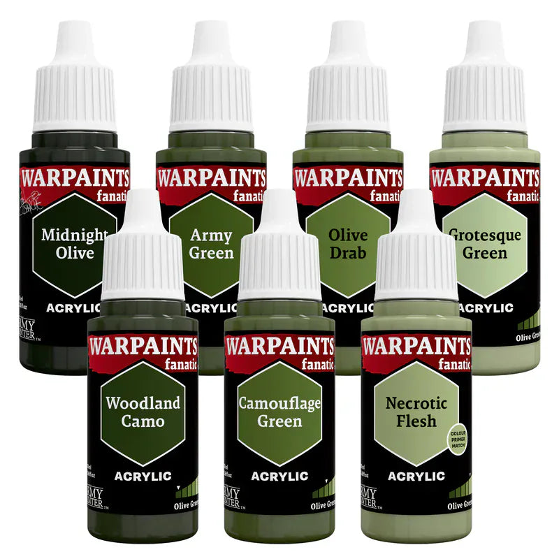 Army Painter Warpaints Fanatic - Flexible Triads PLUS+ - Olive Greens Set