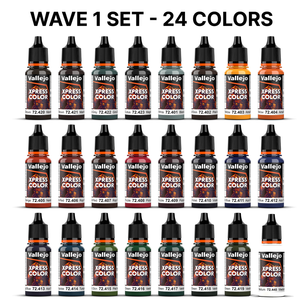 Vallejo Xpress Color 18ml - Wave 1 set of 24 colors