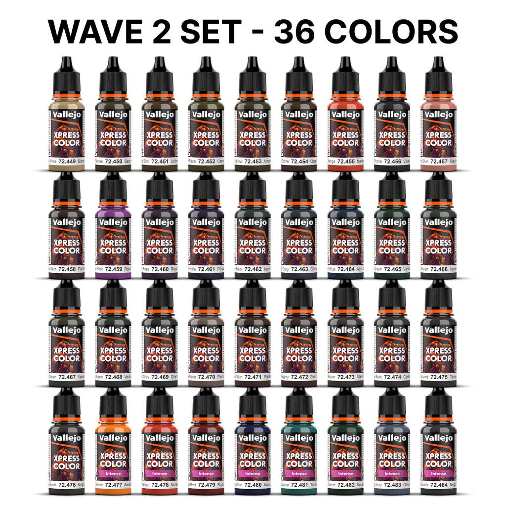 Vallejo Xpress Color 18ml - Wave 2 set of 36 colors